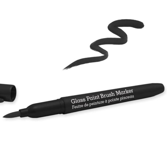 Glass Paint Brush Marker Permanent 15mm, Black - Picture 1 of 4
